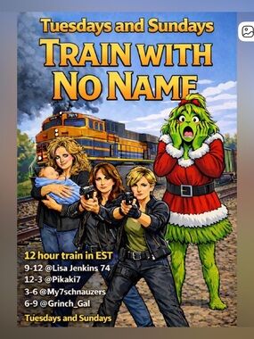 Train with No Name hop on the caboose w/grinch gal  3/24@ 6pm EST PLAY EYE SPY.